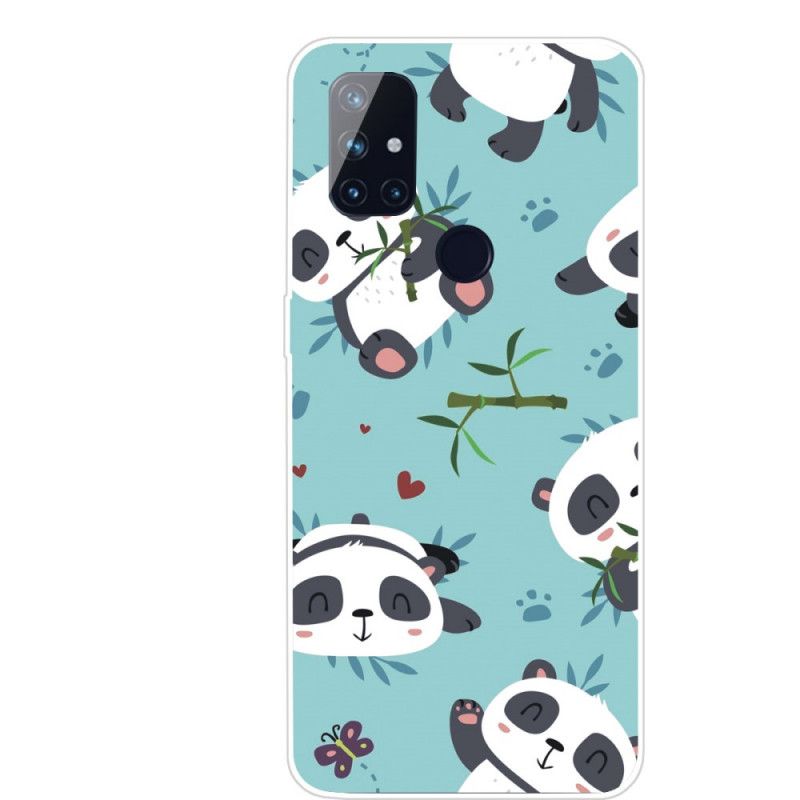 Case Kuoret OnePlus Nord N100 Vaaleansininen Vihreä Puhelinkuoret Kasa Pandoja