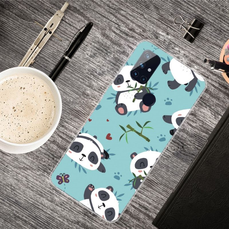 Case Kuoret OnePlus Nord N100 Vaaleansininen Vihreä Puhelinkuoret Kasa Pandoja