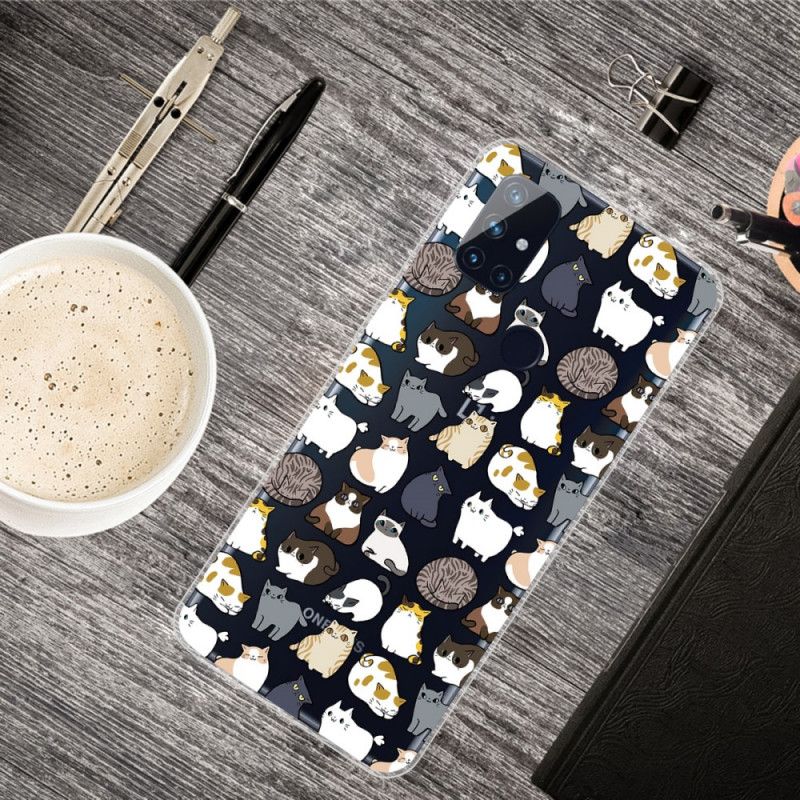 Kuori OnePlus Nord N100 Kärjessä Olevat Kissat