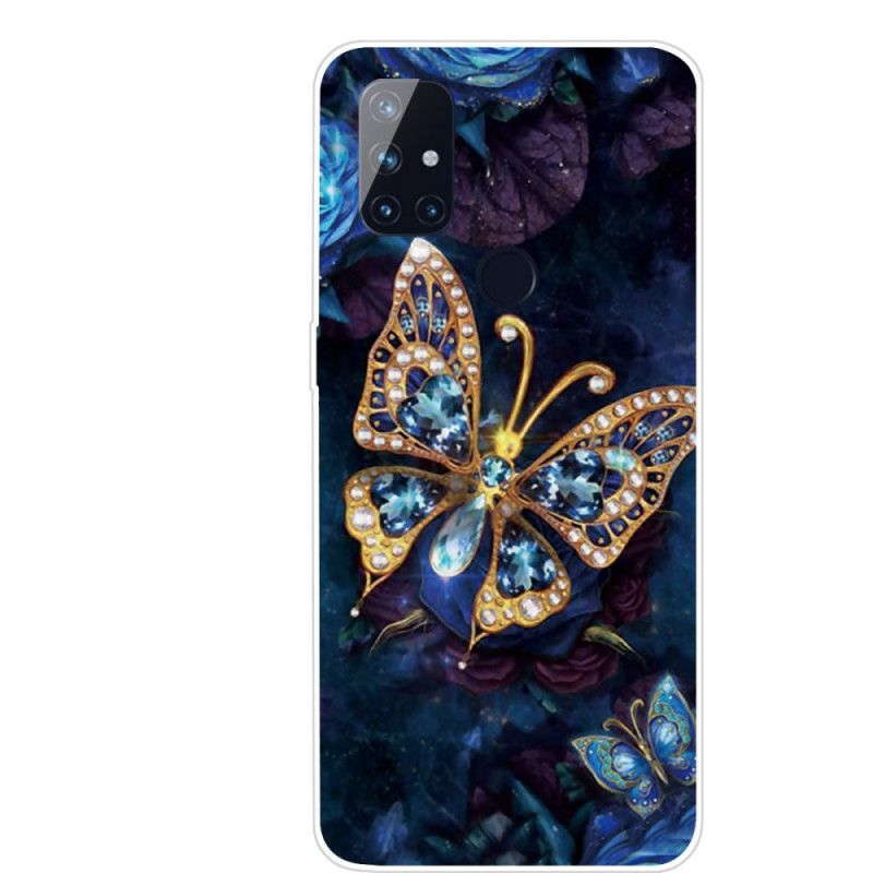 Kuori OnePlus Nord N100 Tummansininen Tummansininen Ylellinen Perhonen