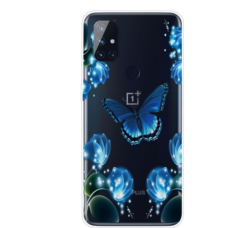 Kuori OnePlus Nord N100 Tummansininen Tummansininen Ylellinen Perhonen