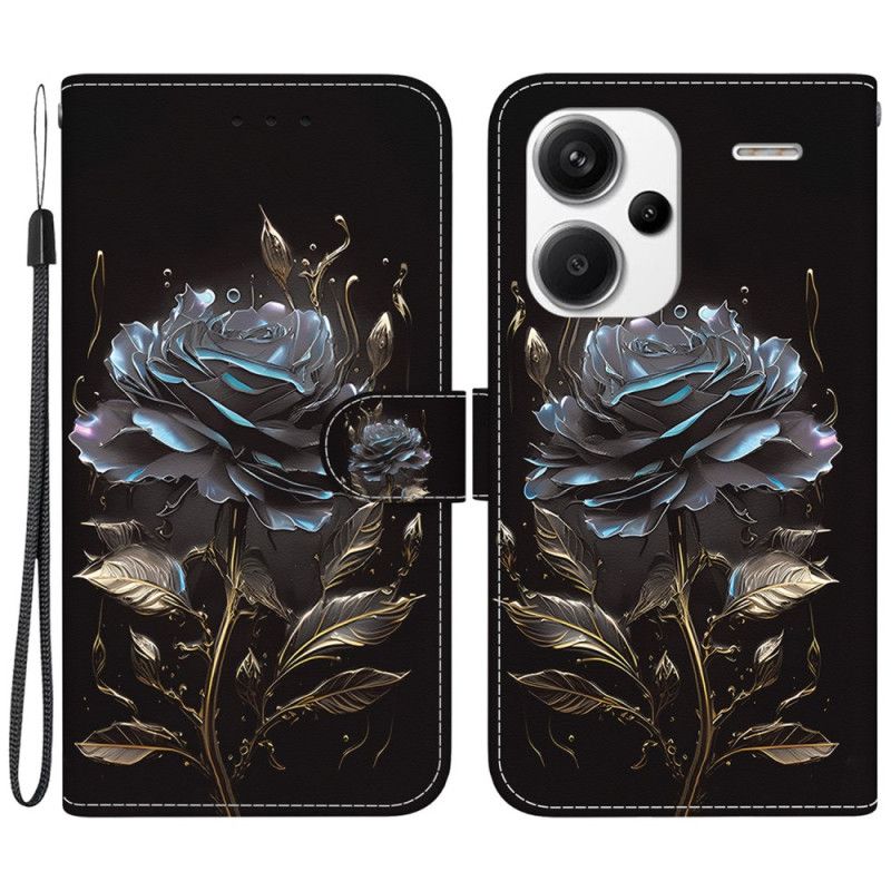 Kuoret Xiaomi Redmi Note 13 Pro Plus 5g Musta Ruusu Hihnalla