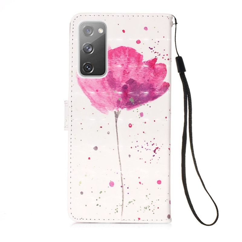 Flip Case Samsung Galaxy S20 FE Vesiväri Unikko