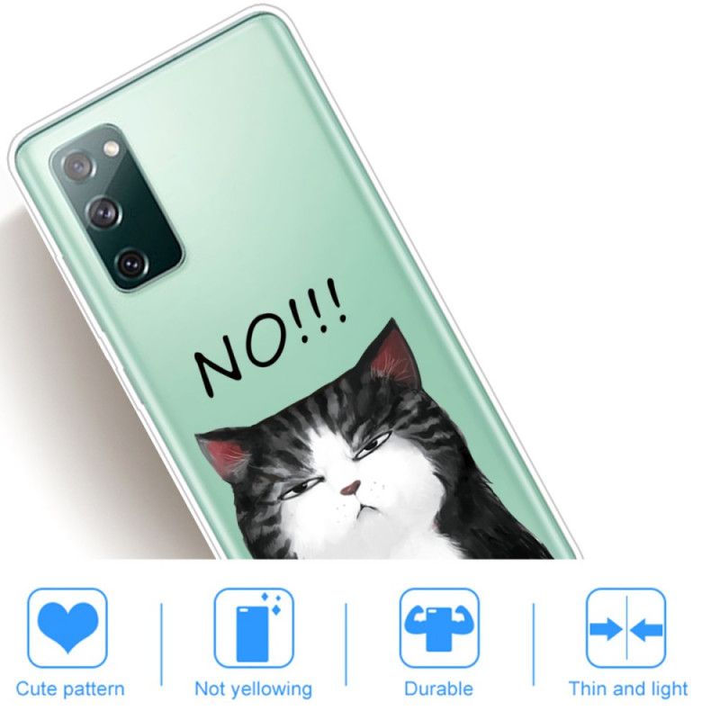 Kuori Samsung Galaxy S20 FE Kissa. Joka Sanoo Ei Suojakuori