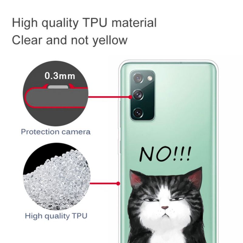Kuori Samsung Galaxy S20 FE Kissa. Joka Sanoo Ei Suojakuori
