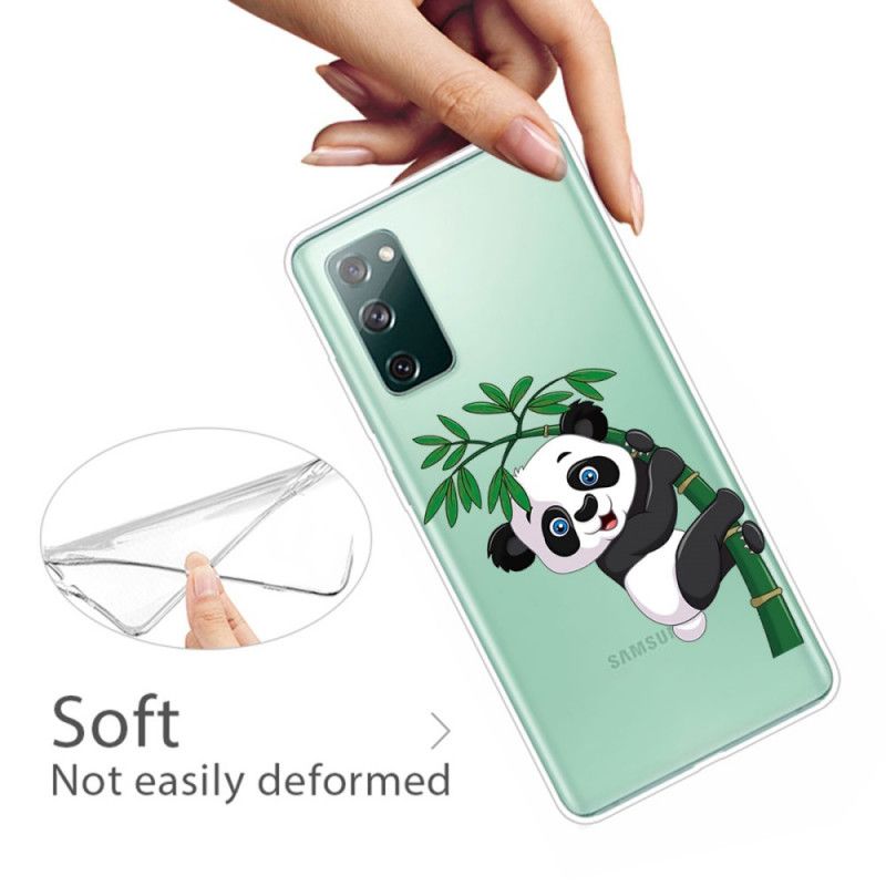 Kuori Samsung Galaxy S20 FE Läpinäkyvä Panda Bambulla