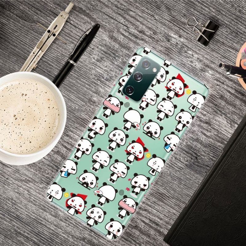 Kuori Samsung Galaxy S20 FE Puhelinkuoret Läpinäkyvät Hauskat Pandat