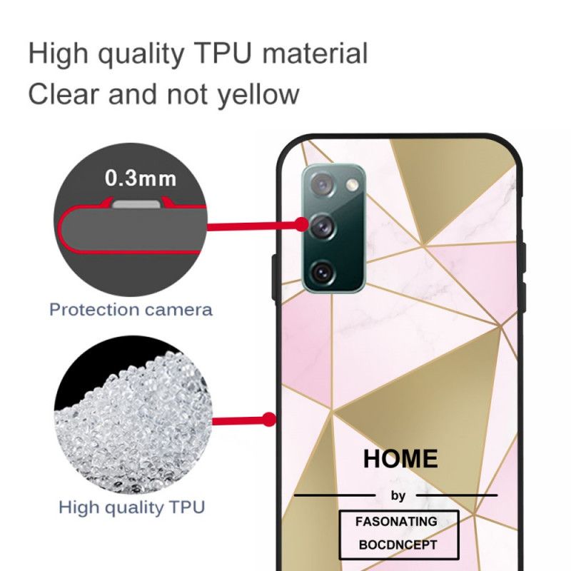 Kuori Samsung Galaxy S20 FE Vaaleanpunainen Valkoinen Graafinen Marmori