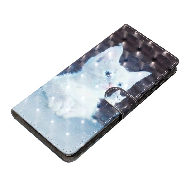 Kotelot Oppo A98 5g Puhelinkuoret 3d Valkoinen Kissa Hihnalla