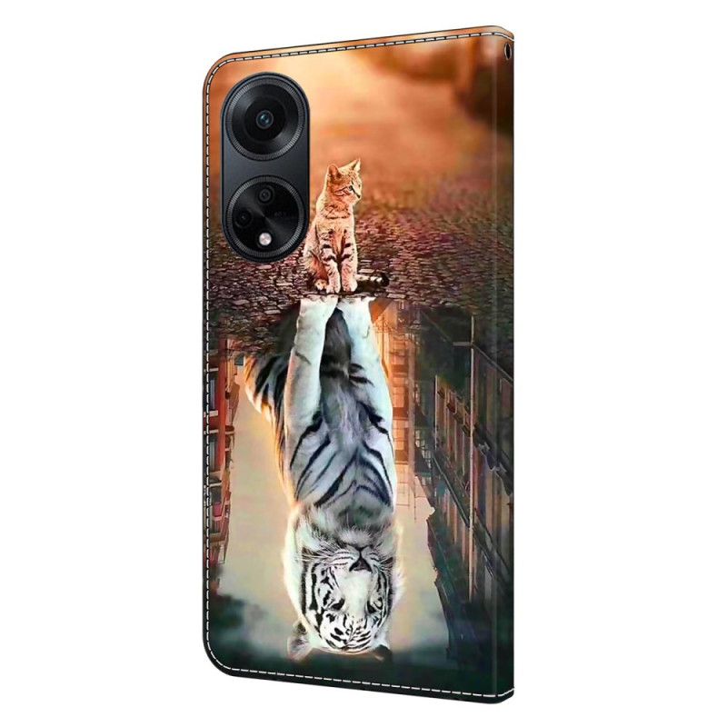 Nahkakotelo Oppo A98 5g Kissan Unelma