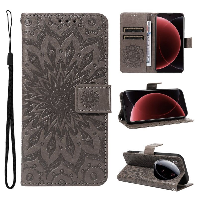 Nahkakotelo Xiaomi 15 Ultra Auringonkukkakuvio