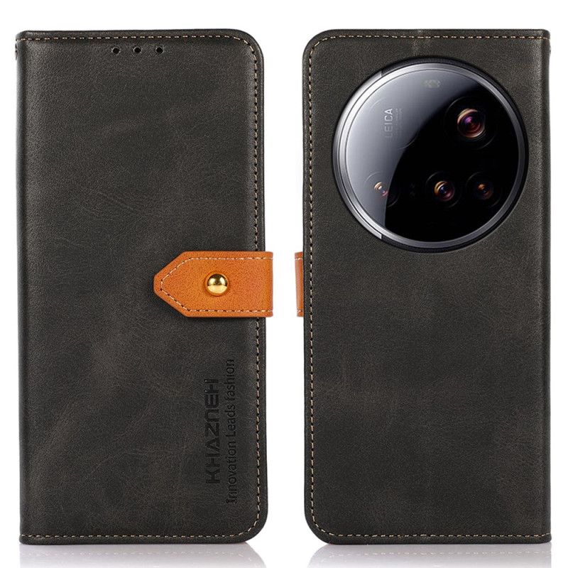 Nahkakotelo Xiaomi 15 Ultra Kultainen Lukko