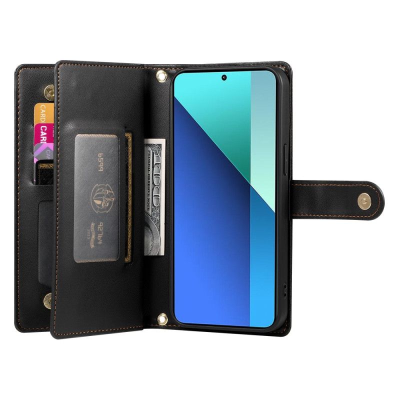 Nahkakotelo Xiaomi 15 Ultra Lompakko Jossa Hihna Ja Olkahihna