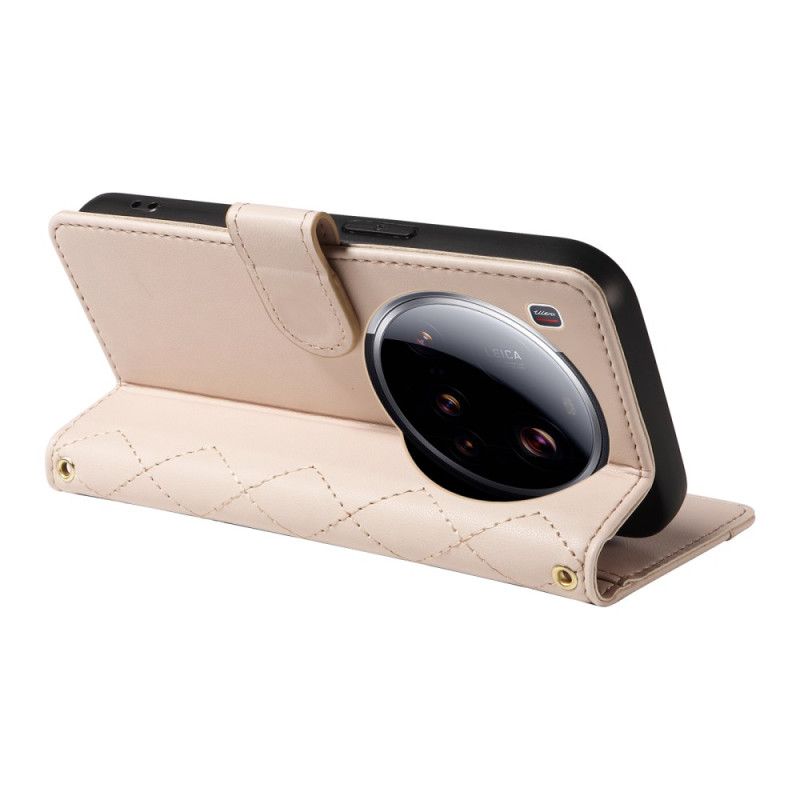 Nahkakotelo Xiaomi 15 Ultra Pehmustettu Hihna Ja Olkahihna