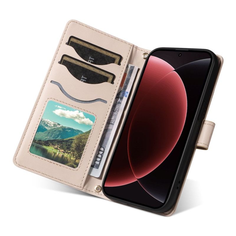 Nahkakotelo Xiaomi 15 Ultra Pehmustettu Hihna Ja Olkahihna