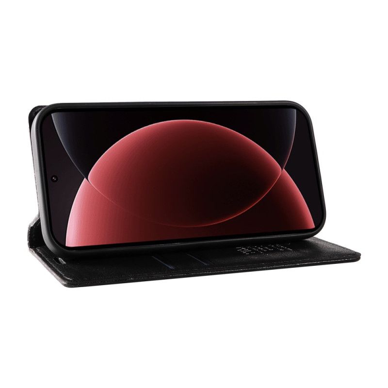 Nahkakotelo Xiaomi 15 Ultra Yikatu Litsi-jäljitelmä Nahka