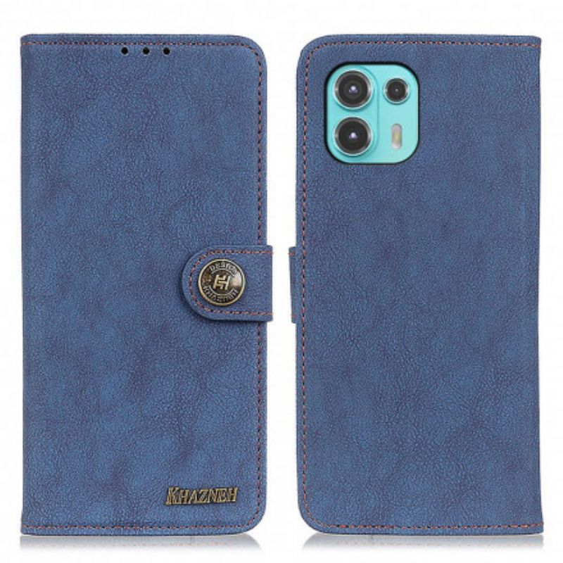 Flip Kotelot Motorola Edge 20 Lite Khazneh Retro Haljasnahka