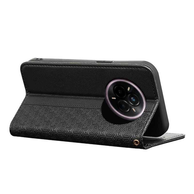 Nahkakotelo Realme 14 Pro Plus 5g Puhelinkuoret Ruutukuvioinen Hihna