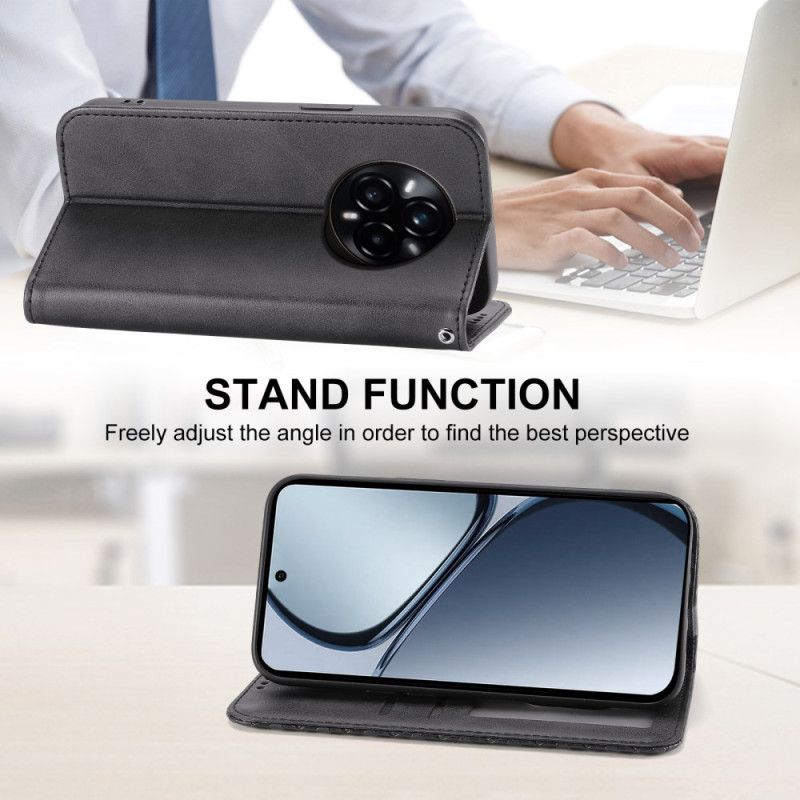 Nahkakotelo Realme 14 Pro Plus 5g Puhelinkuoret Teksturoitu Hihnalla