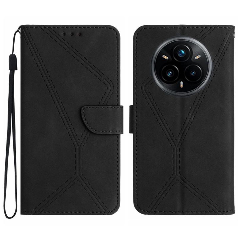 Nahkakotelo Realme 14 Pro Plus 5g Viivat Ja Raidat