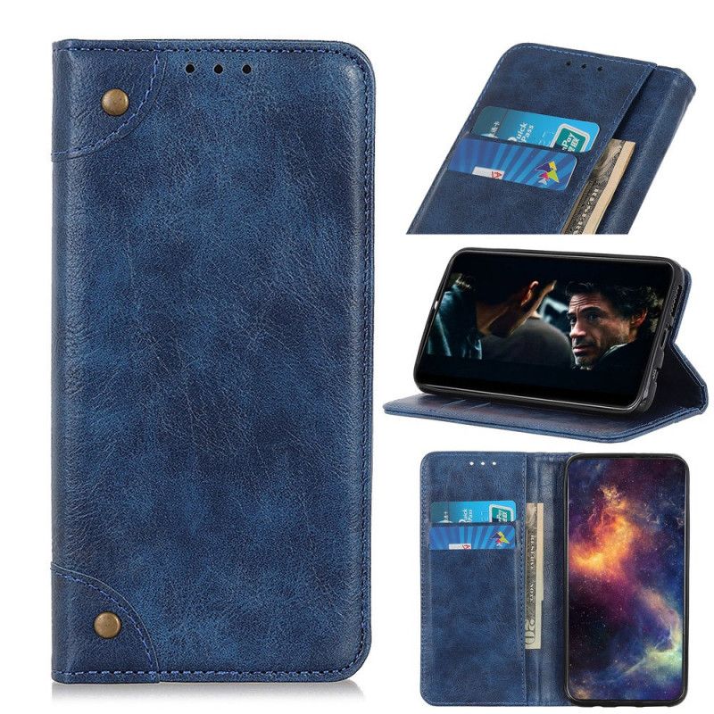 Flip Kotelot Sony Xperia 8 Punainen Vintage Niitti Versio Suojakuori