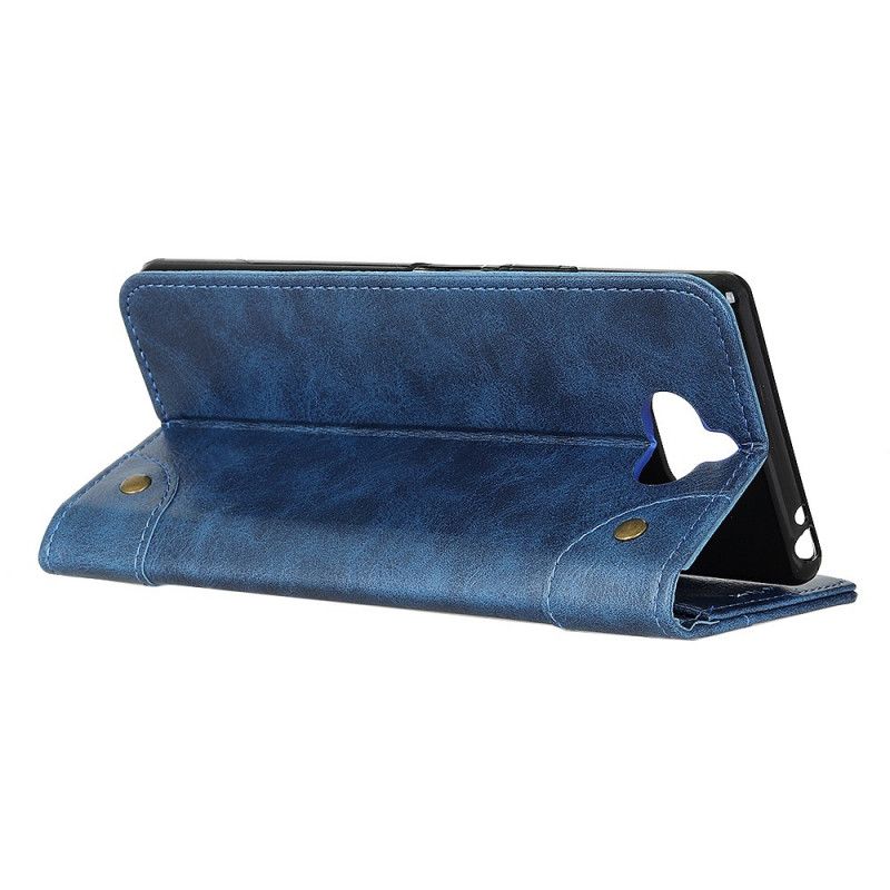 Flip Kotelot Sony Xperia 8 Punainen Vintage Niitti Versio Suojakuori