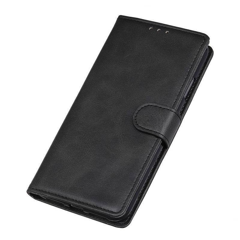 Nahkakotelo Sony Xperia 8 Punainen Musta Puhelinkuoret Retro Matta Nahkaa