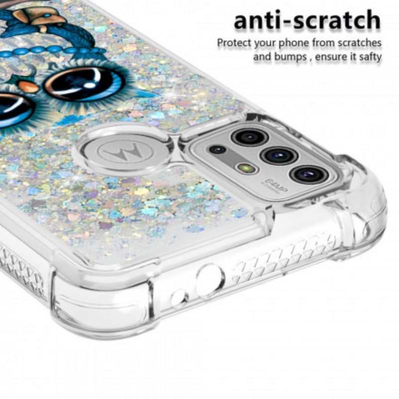 Kuori Moto G30 / G10 Neiti Glitter Owl Suojakuori