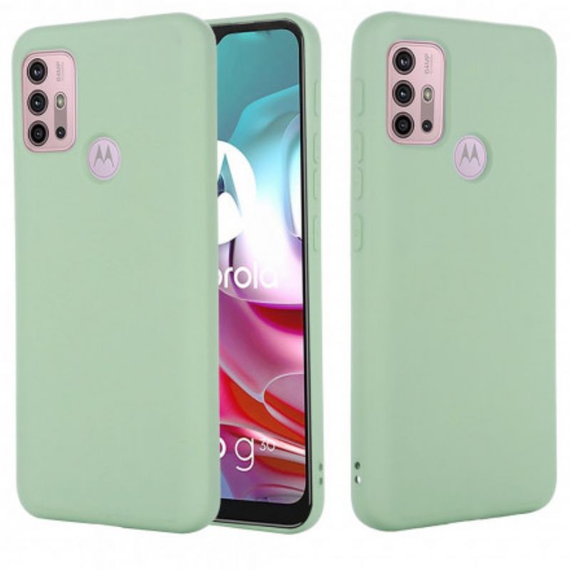 Kuori Moto G30 / G10 Nestemäinen Silikoni Kaulanauhalla