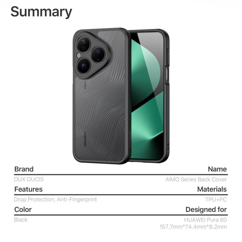 Kuori Huawei Pura 80 Aimo -sarja Dux Ducis Suojakuori