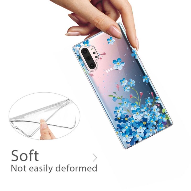Kuori Samsung Galaxy Note 10 Plus Sinisiä Kukkia Suojakuori