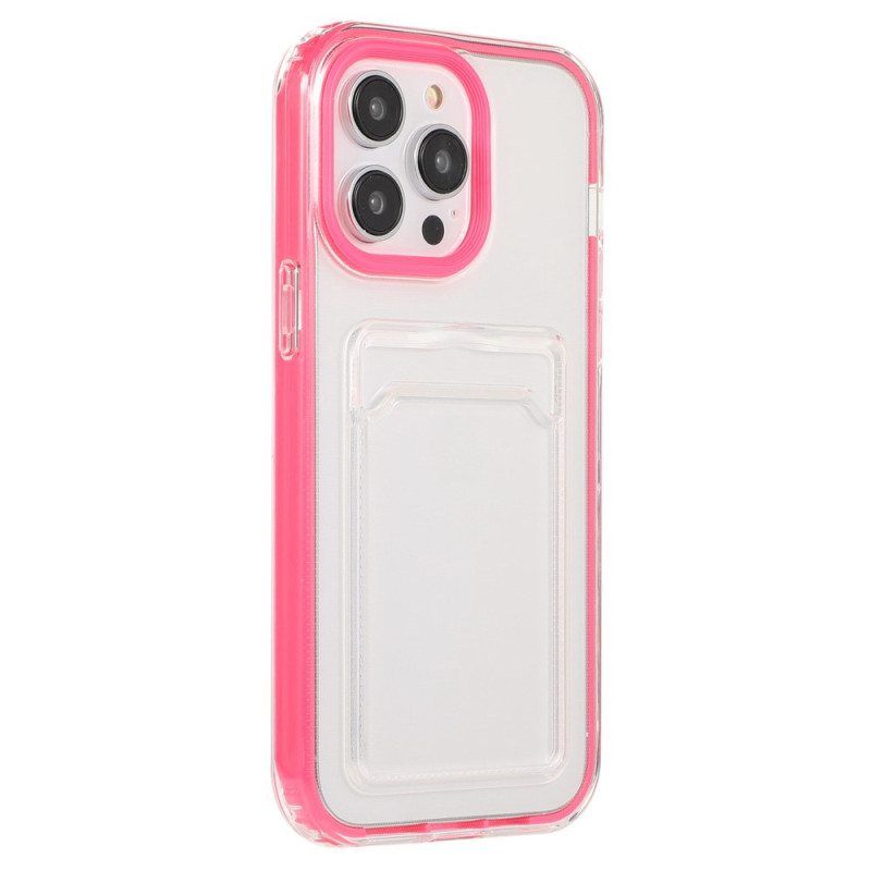 Case iPhone 14 Pro Läpinäkyvä Korttikotelo