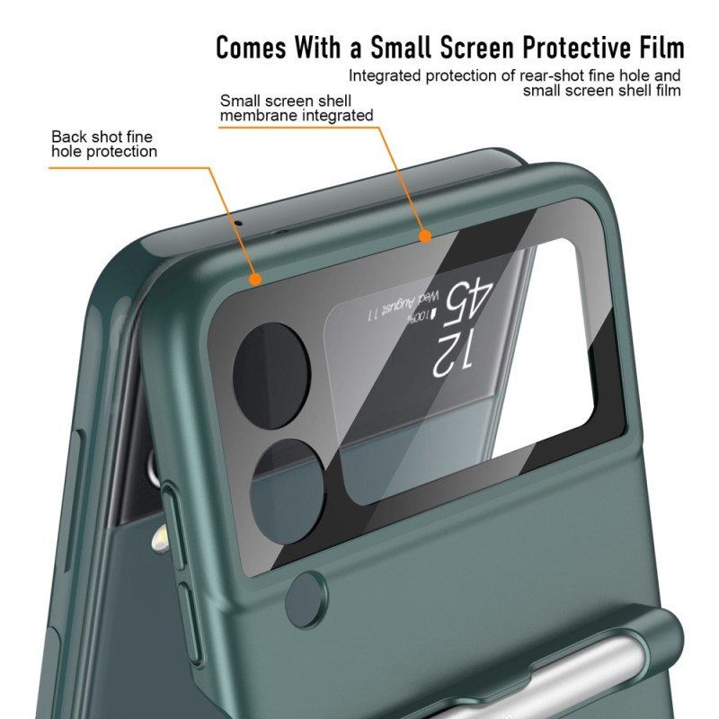 Case Samsung Galaxy Z Flip 4 Suojakuori Kotelot Flip Täysin Suojattu Kynän Pidike