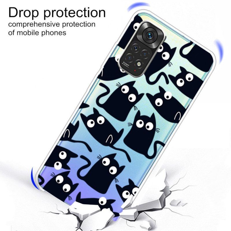 Case Xiaomi Redmi Note 11 Pro / 11 Pro 5G Useita Mustia Kissoja