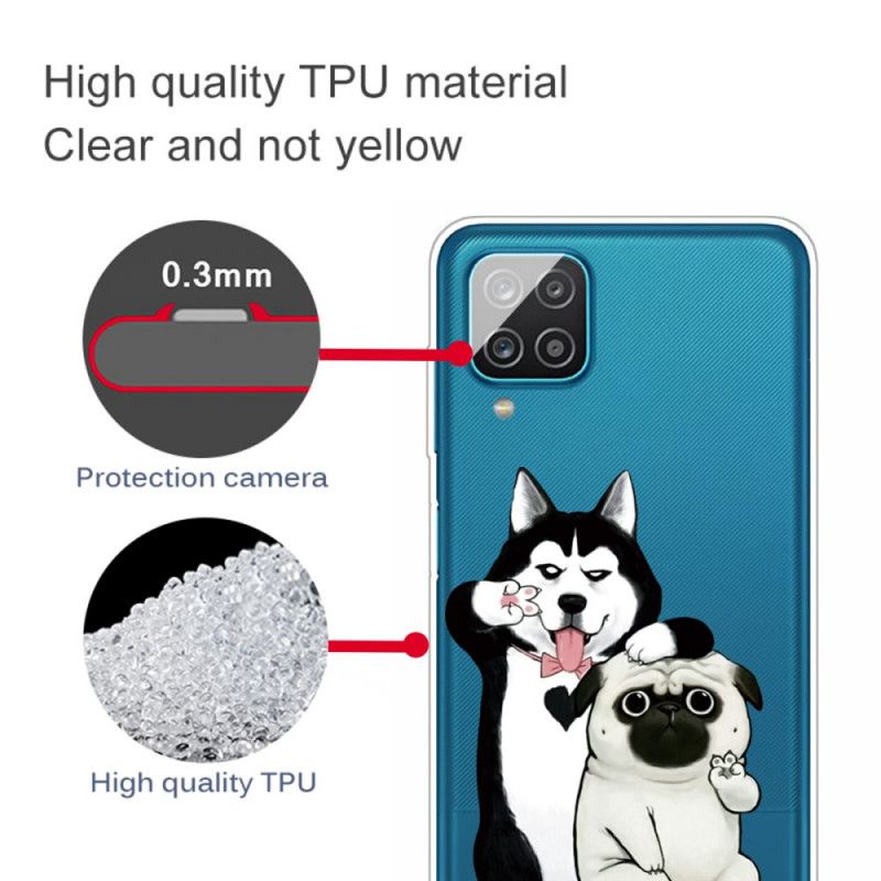 Kuori Samsung Galaxy A12 Hauskoja Koiria Suojakuori