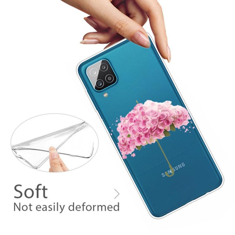 Kuori Samsung Galaxy A12 Sateenvarjo Ruusuissa Suojakuori