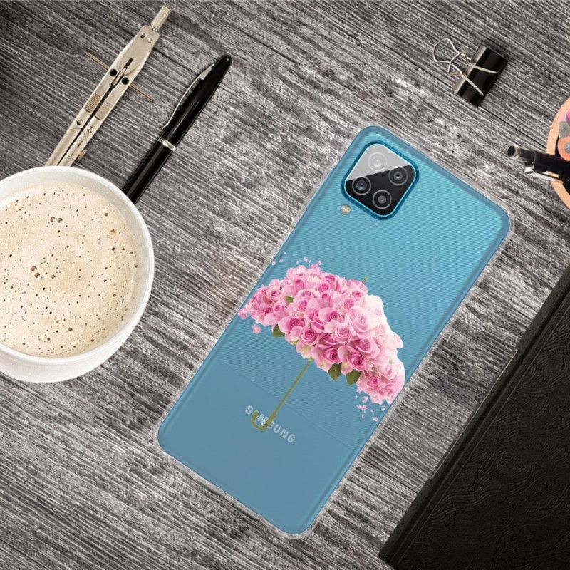 Kuori Samsung Galaxy A12 Sateenvarjo Ruusuissa Suojakuori