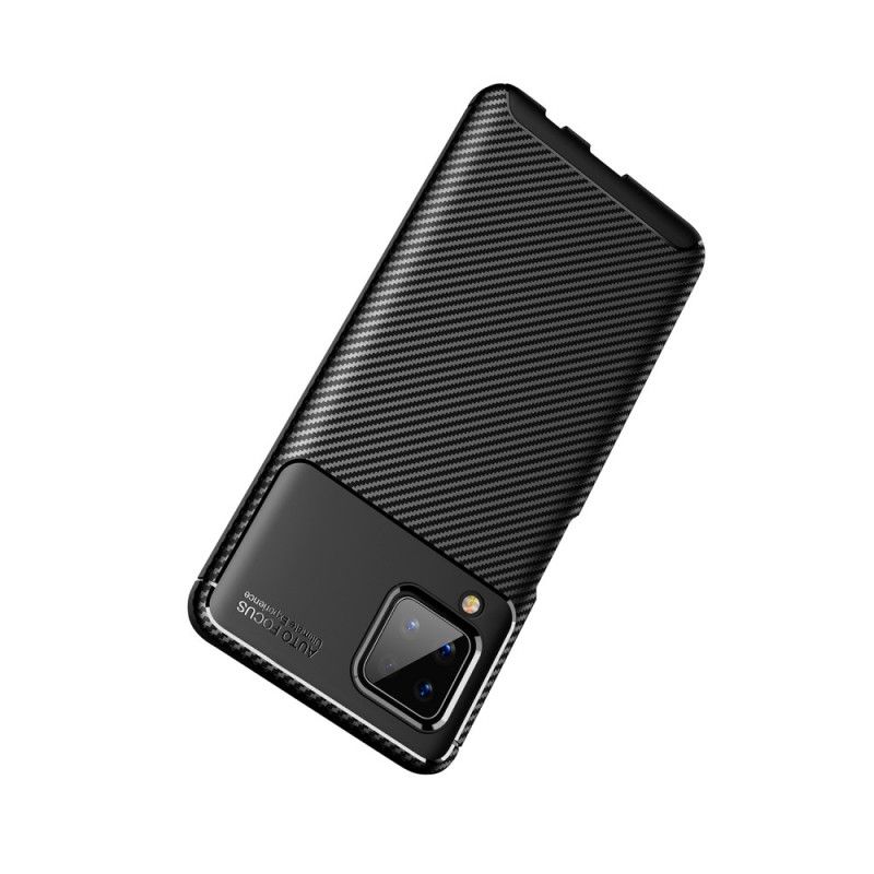 Kuori Samsung Galaxy A12 Tummansininen Musta Joustava Hiilikuidun Rakenne
