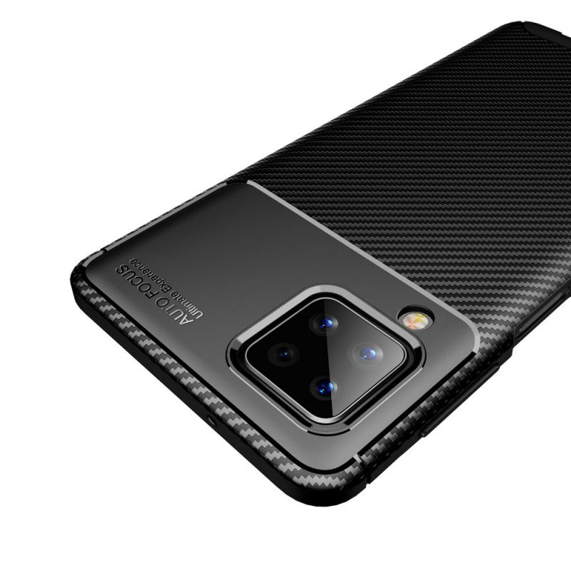 Kuori Samsung Galaxy A12 Tummansininen Musta Joustava Hiilikuidun Rakenne