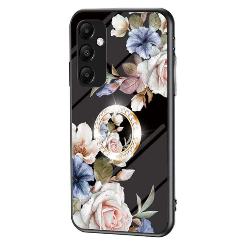 Kuori Samsung Galaxy A55 5g Karkaistu Lasi Kukkakuviotelineellä