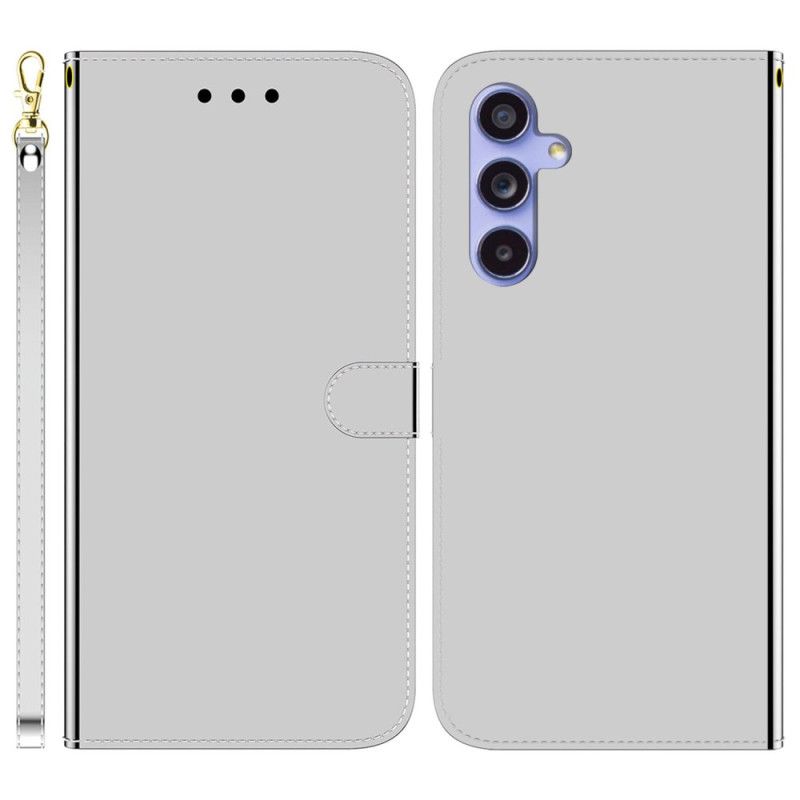 Nahkakotelo Samsung Galaxy A55 5g Peiliefekti Ja Hihna