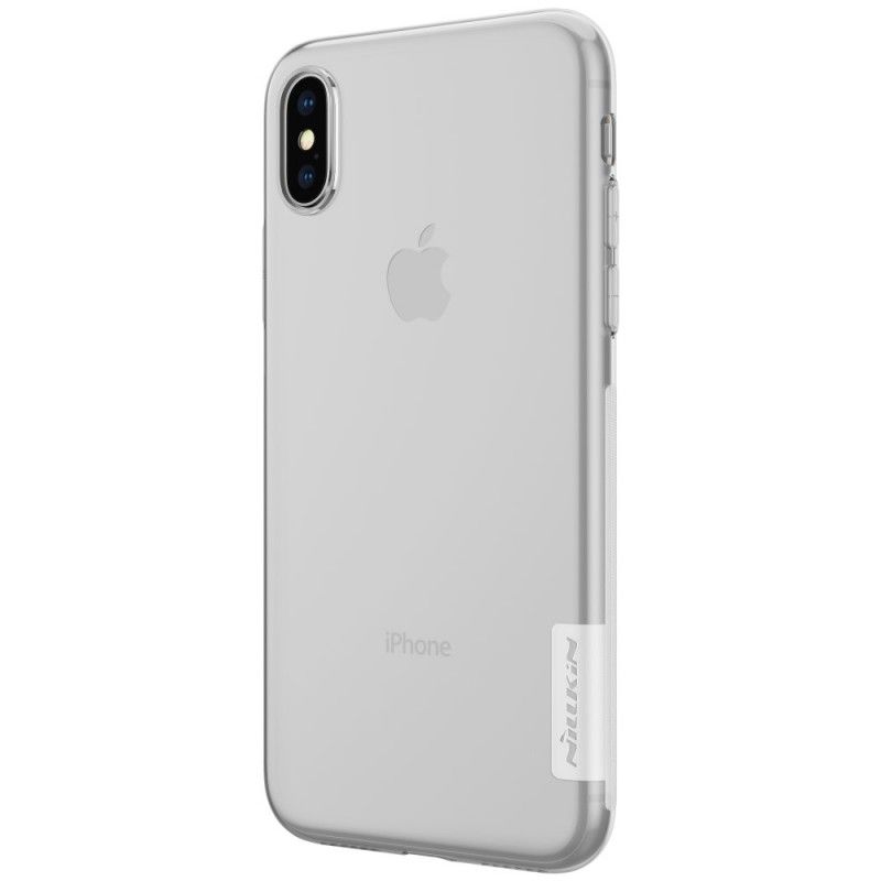 Kuori iPhone XS Läpinäkyvä Musta Läpinäkyvä Nillkin
