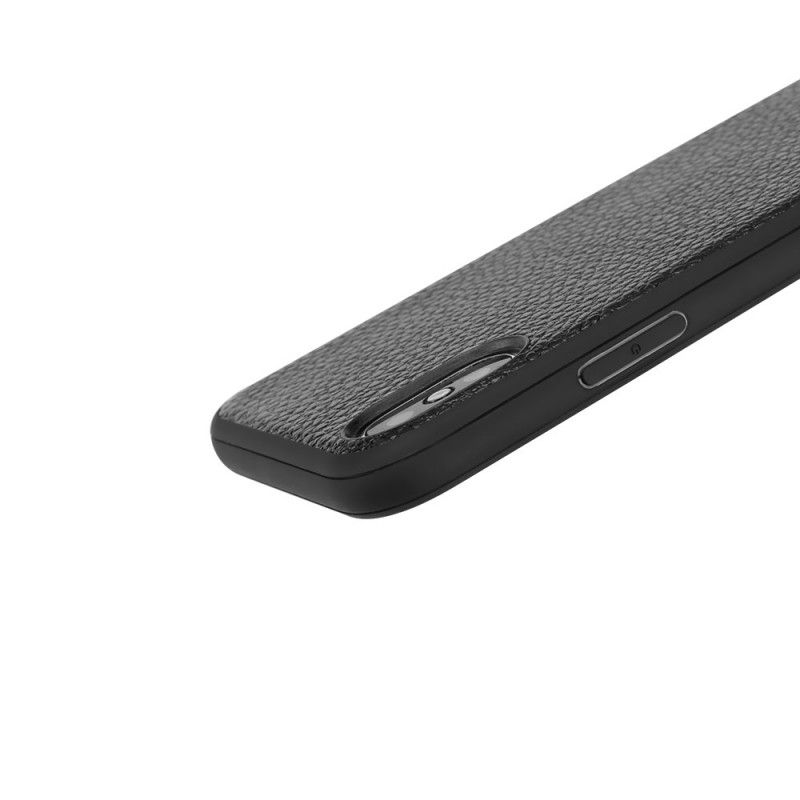 Kuori iPhone XS Ruskea Musta Aitoa Litsi Nahkaa Suojakuori