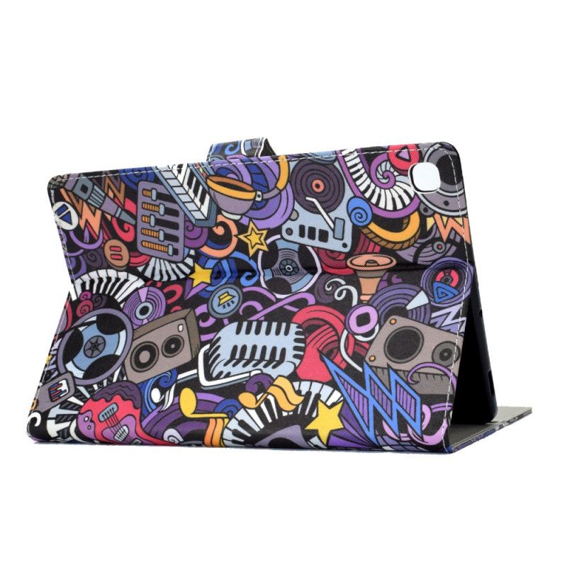 Nahkakotelo Samsung Galaxy Tab A 10.1 (2019) Puhelinkuoret Musiikki