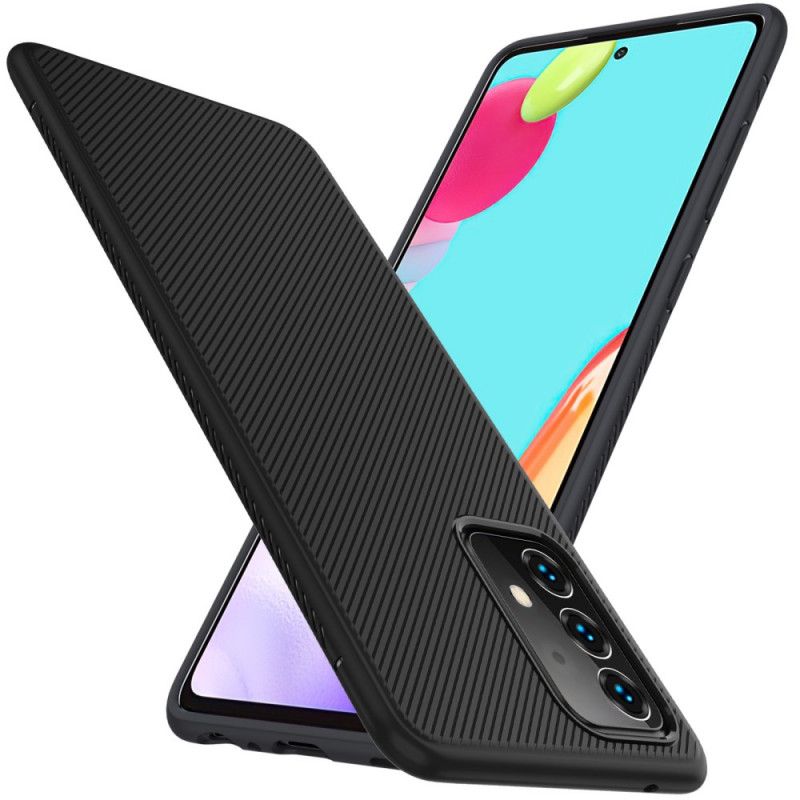 Kuori Samsung Galaxy A52 4G / A52 5G Tummansininen Musta Jazz-Sarja Twill