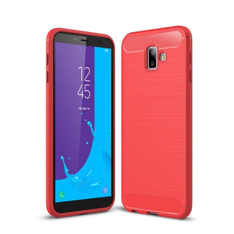 Case Kuoret Samsung Galaxy J6 Plus Tummansininen Musta Puhelinkuoret Harjattu Hiilikuitu