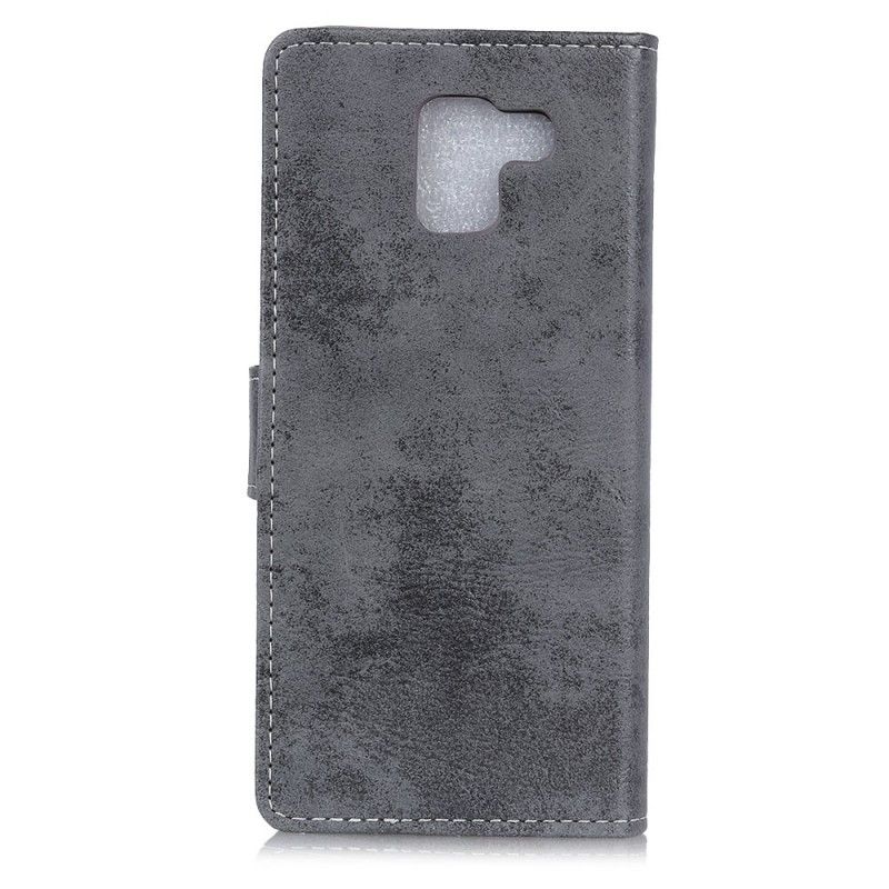 Kotelot Samsung Galaxy J6 Plus Ruskea Magenta Vintage Nahkaefekti