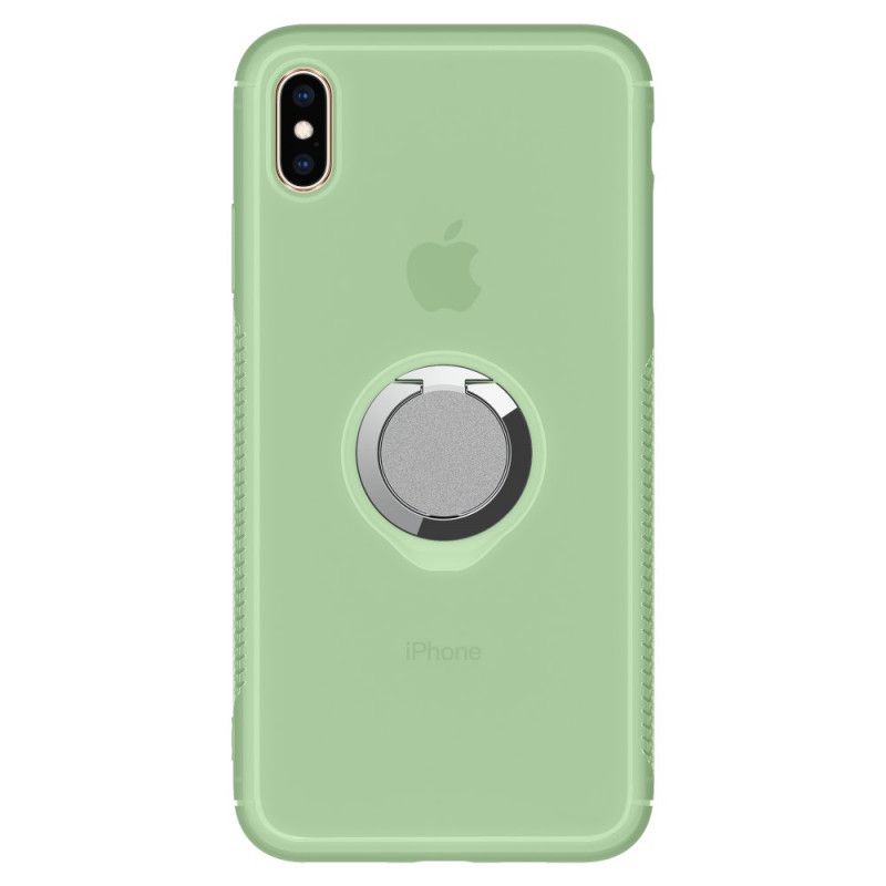 Kuori iPhone XS Max Keltainen Magenta Sisä- / Ulkovärinvaihto Renkaalla