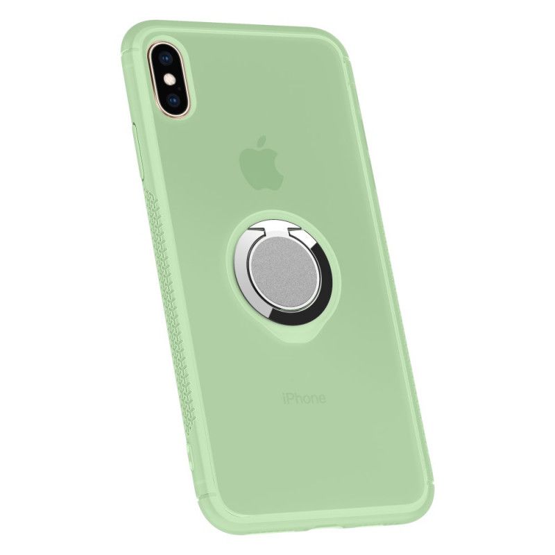 Kuori iPhone XS Max Keltainen Magenta Sisä- / Ulkovärinvaihto Renkaalla