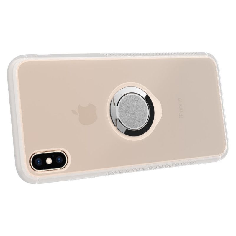 Kuori iPhone XS Max Keltainen Magenta Sisä- / Ulkovärinvaihto Renkaalla
